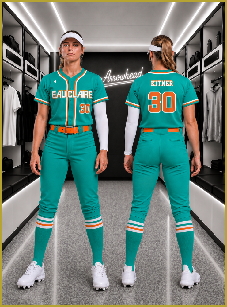 Arrowhead softball uniform after
