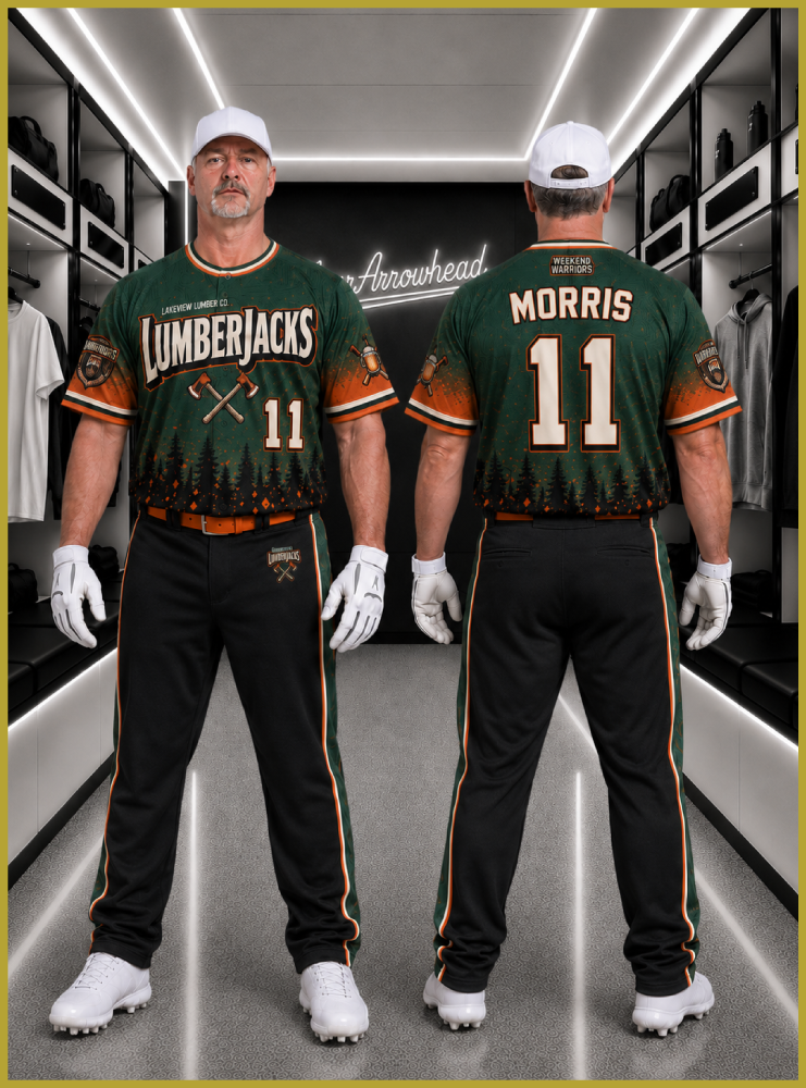 Arrowhead slowpitch uniform after